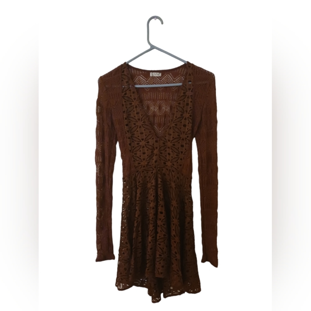 Free People‎ Intimately All Lace Dress Red/Purple Size Extra Small